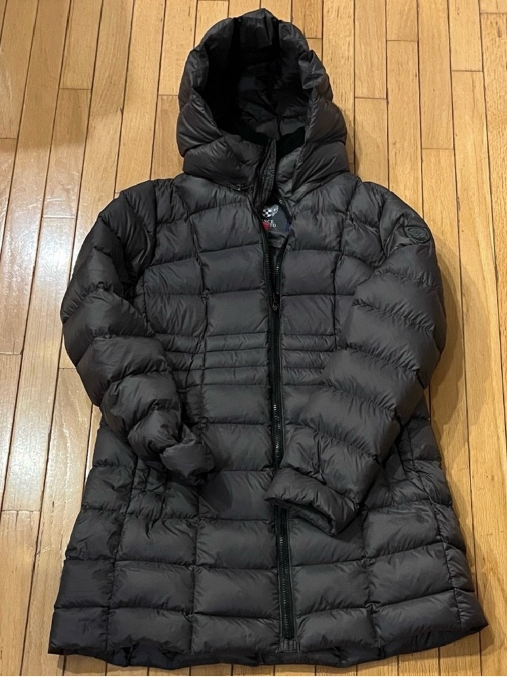Vince Camuto Black Hooded Packable Down Puffer Coat Jacket Women’s Size L